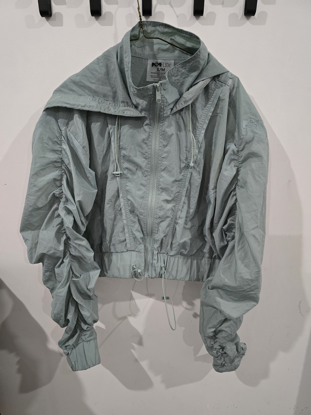 POPFLEX Sage Green Bomber Jacket with Hood